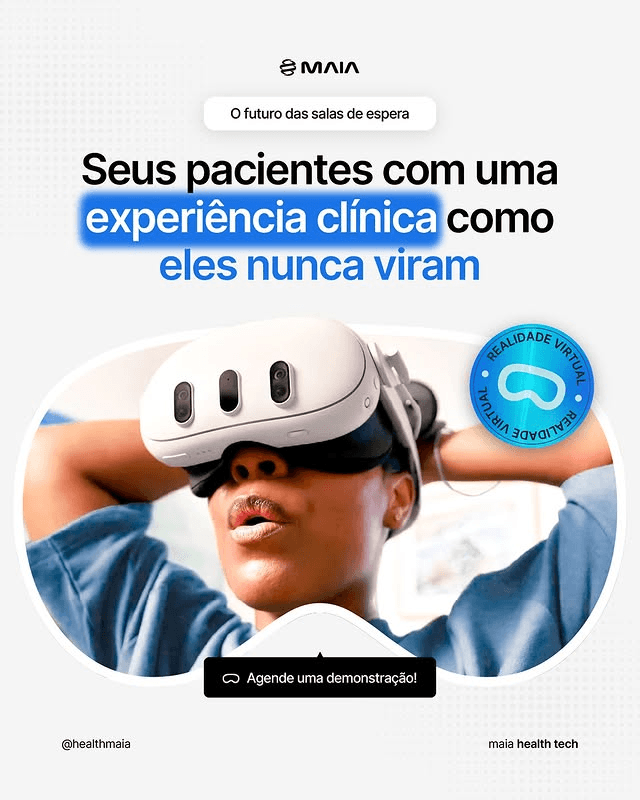 Social post about a clinical experience with VR